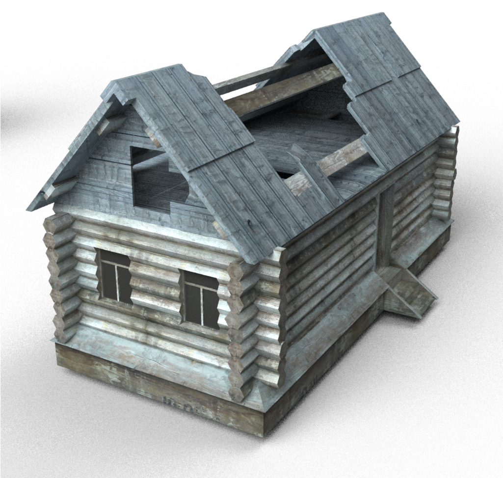 Wooden House 1 Wooden House 2 - House (1024x1024), Png Download