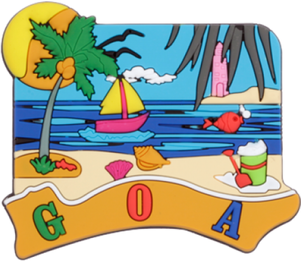 Clip Free Download Goa Beach Rubber - Goa Beach Cartoon (650x650), Png Download