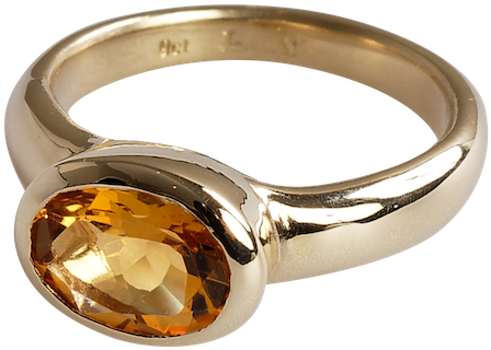 Yellow Gold Citrine Ring - Pre-engagement Ring (1620x1080), Png Download