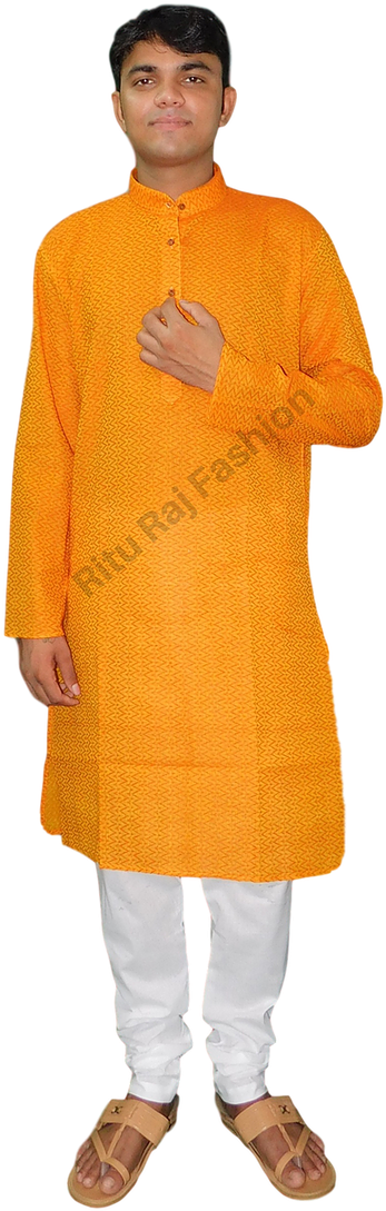 3 - Tussar Silk Kurta For Men (743x1136), Png Download