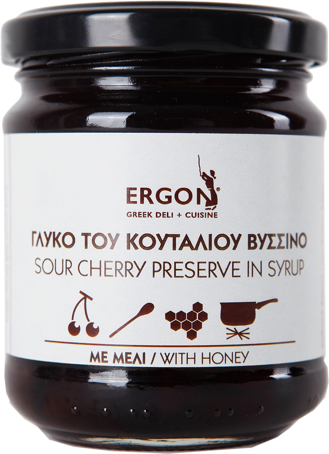 Sour Cherry Preserved In Syrup With Honey 270gr - Chocolate (2160x2349), Png Download