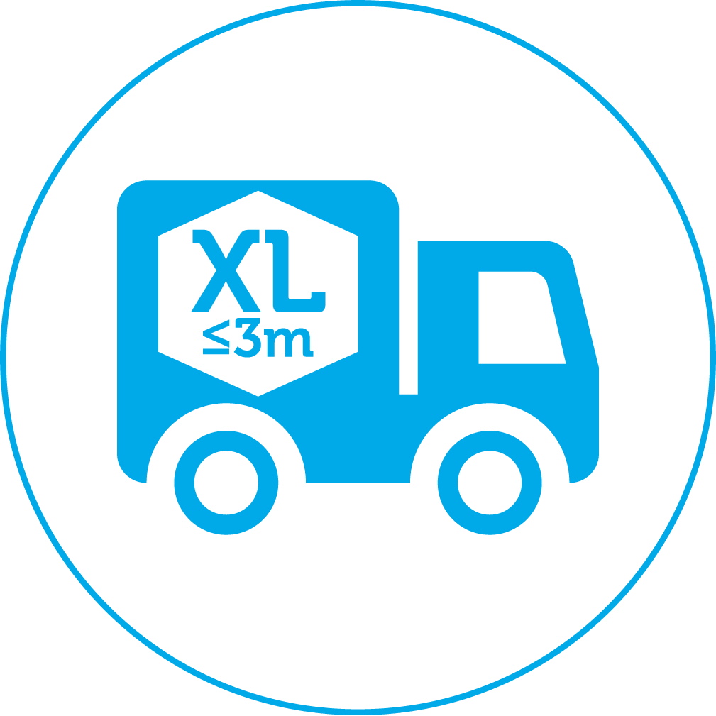 Oversized Parcel Service Up To 3m - Circle (1009x1009), Png Download