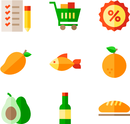 Grocery Store Icon Packs Svg Psd (600x564), Png Download
