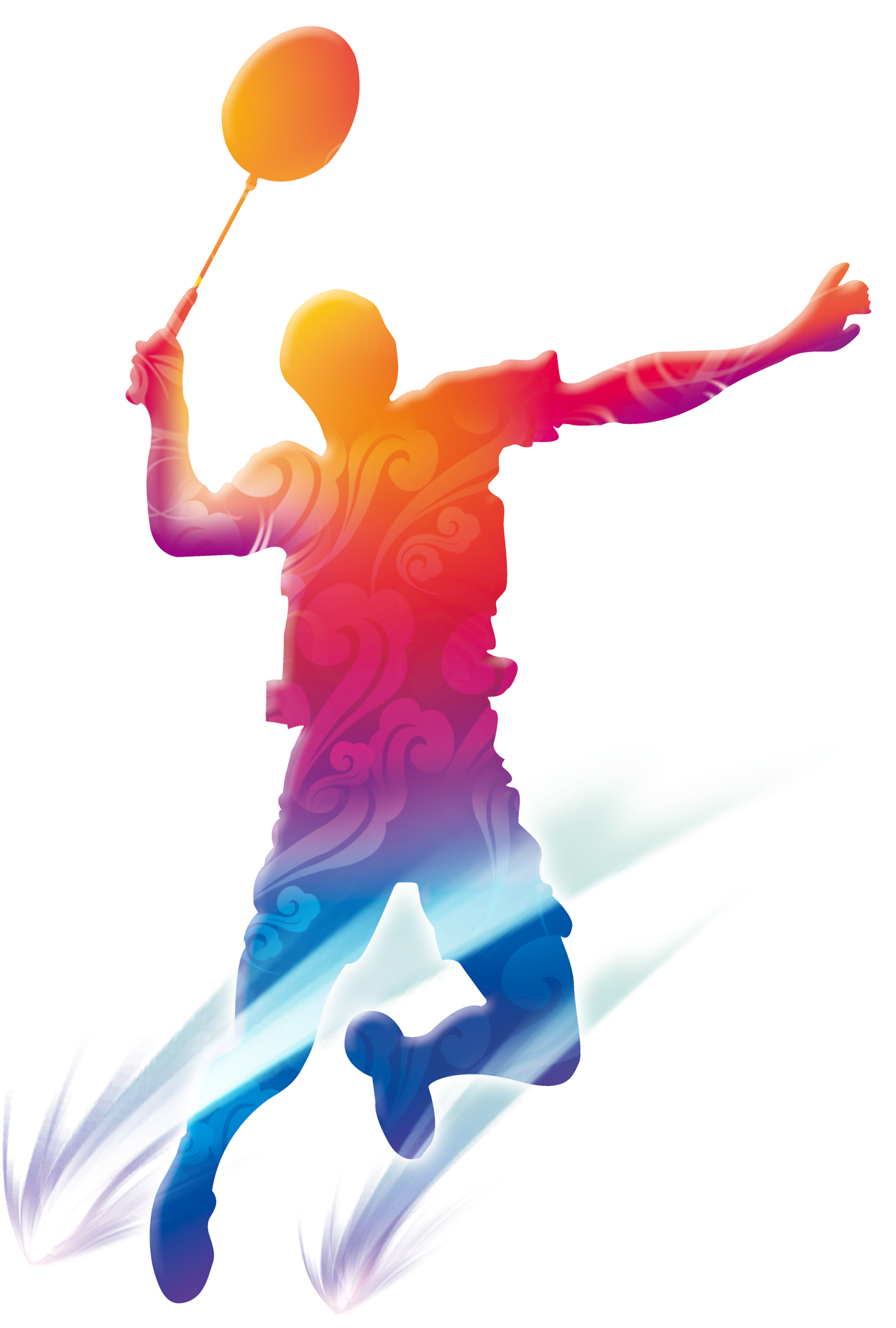 Of Silhouettes Badminton Playing People (2480x3508), Png Download