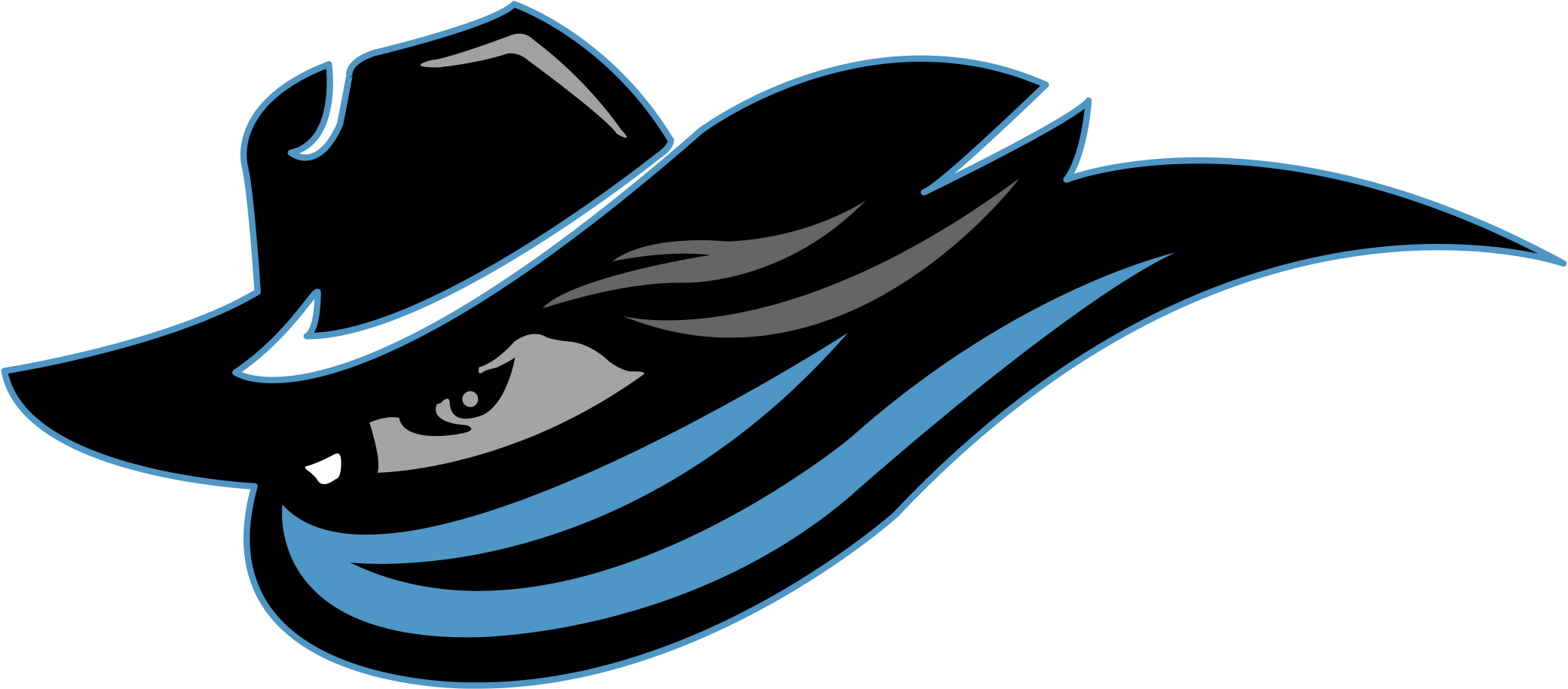Lady Bandits Softball Logo - Bandit Logo (2080x915), Png Download
