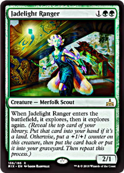 Jadelight Ranger Rivals Of Ixalan English Foil - Bird Of Paradise Mtg (560x560), Png Download