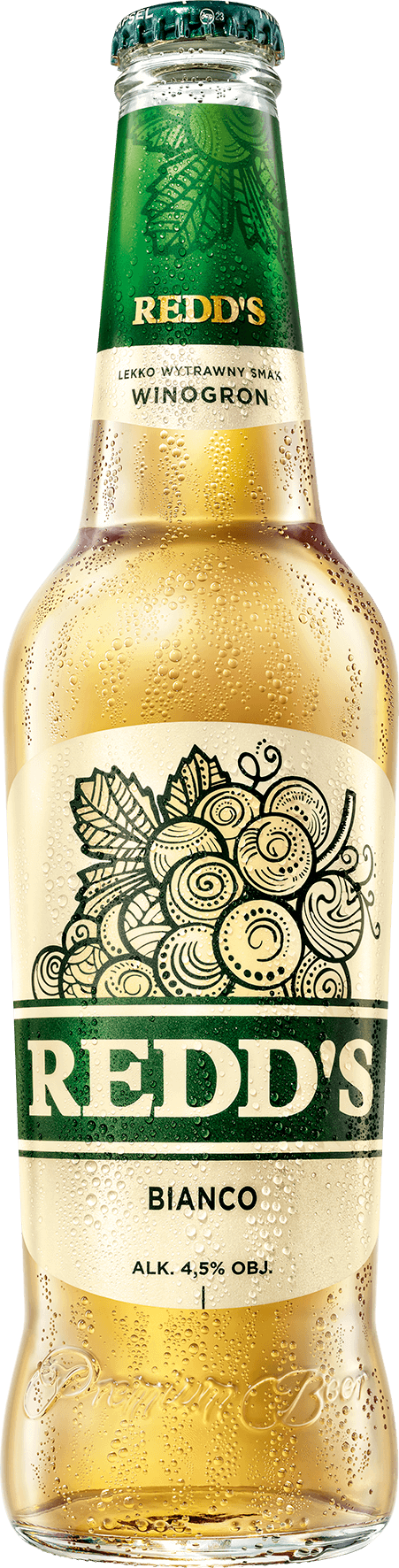 Redd's Bianco - Glass Bottle (451x1772), Png Download