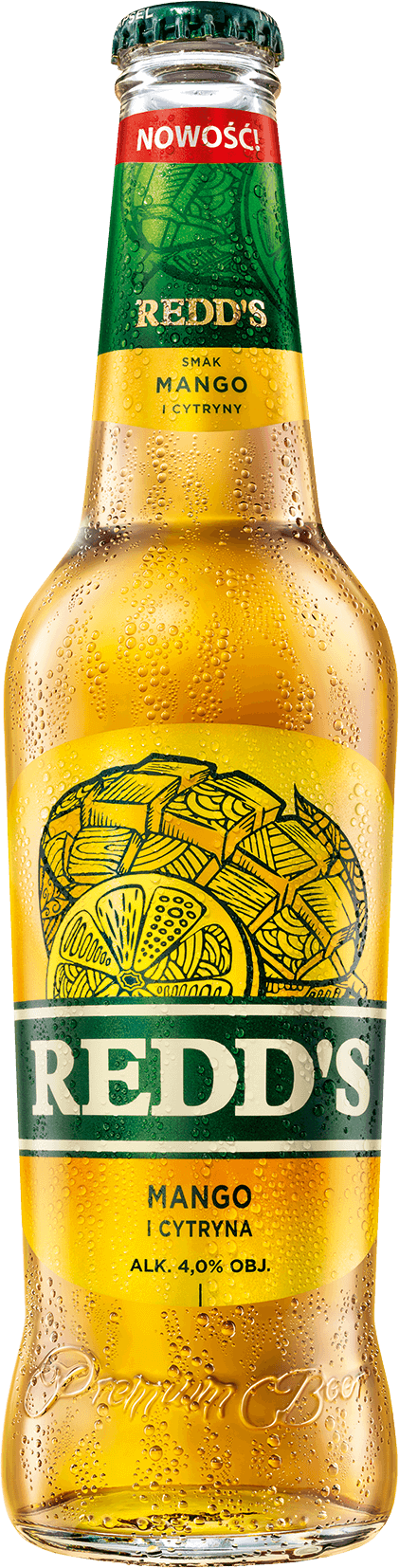 Redd's Mango And Lemon - Redds Mango Cytryna (421x1654), Png Download