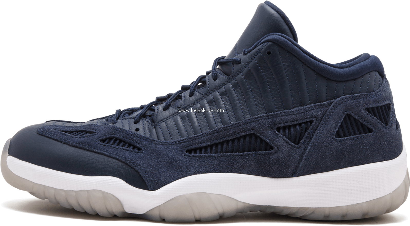 On Line Air Jordan 11 Retro Low Ie - Black Pg (2000x1200), Png Download
