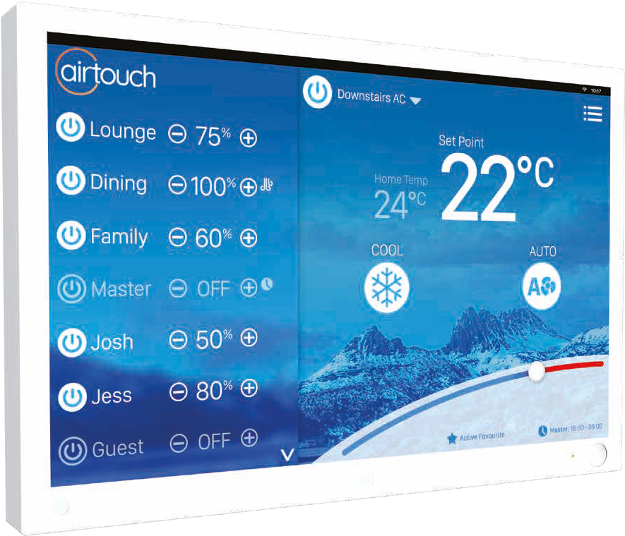 Airtouch 4 The Latest Smart Air Conditioning Controller - Led-backlit Lcd Display (970x870), Png Download