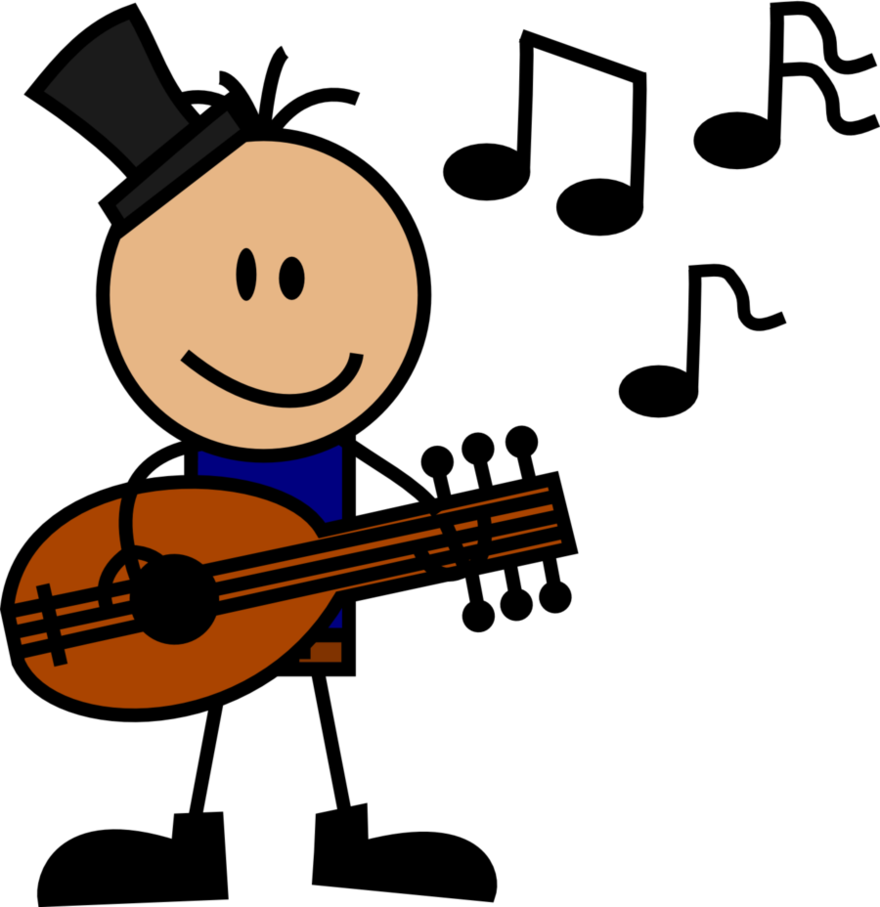Everyone Should Learn To Play A Musical Instrument - Cartoon Musician (880x907), Png Download