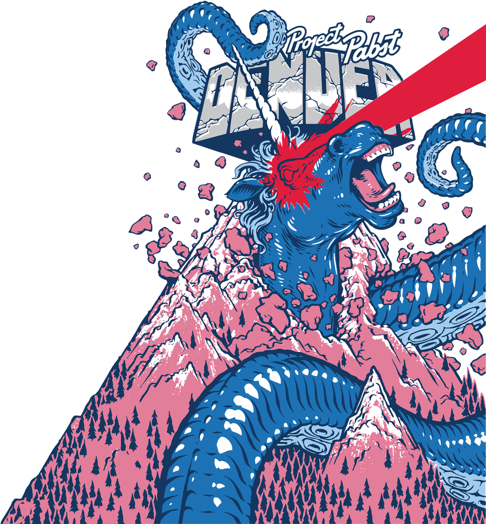 Pabst Blue Ribbon Art - Illustration (1000x1072), Png Download