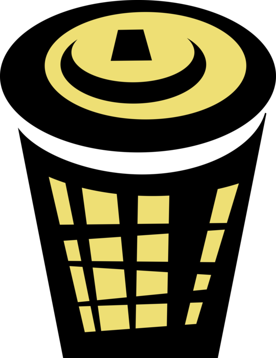 Vector Illustration Of Waste Basket, Dustbin, Garbage (540x700), Png Download