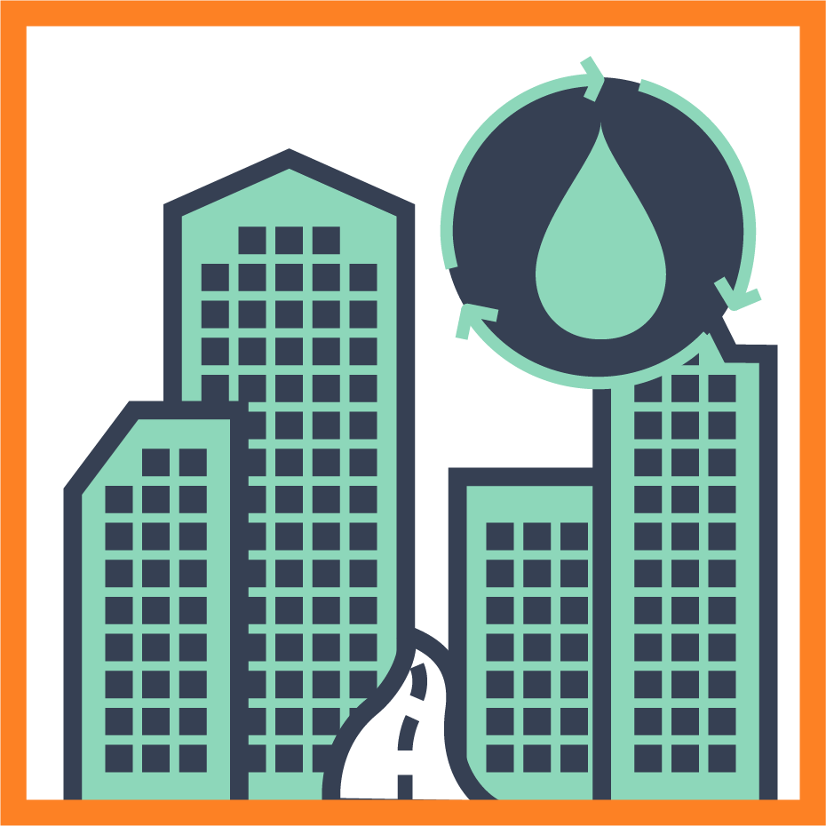 Recycling-city - Illustration (930x930), Png Download