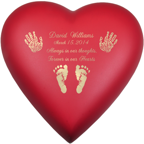Brass Heart Scarlet Actual Hands Or Feet Prints Option - Hart Valentijn (600x600), Png Download
