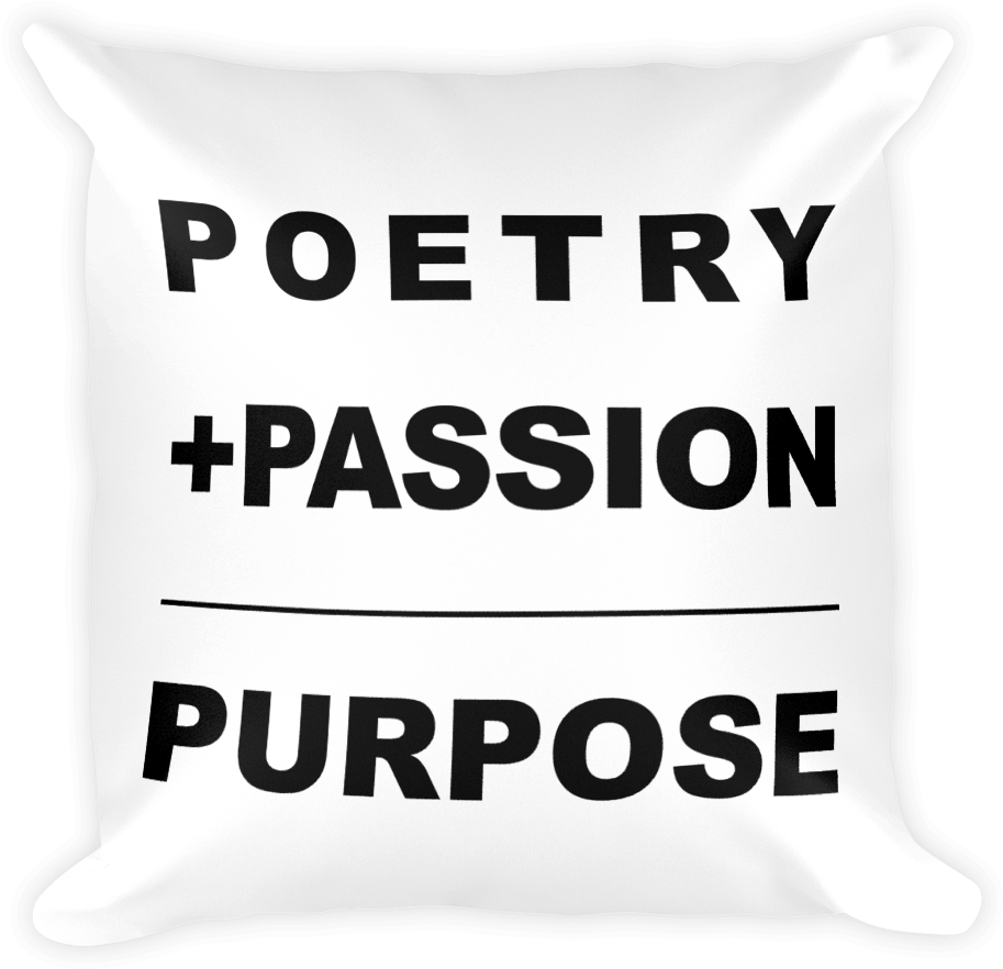 Poet Life Squared Square Pillow - Cushion (1000x1000), Png Download