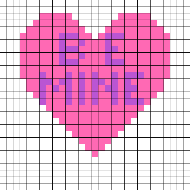 Be Mine Heart Perler Bead Pattern - Mario Mushroom Pixel Art Rainbow (610x610), Png Download
