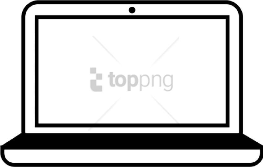 Free Png Laptop Silhouette Png Png Image With Transparent - Clipart Laptop Icon Free (850x541), Png Download