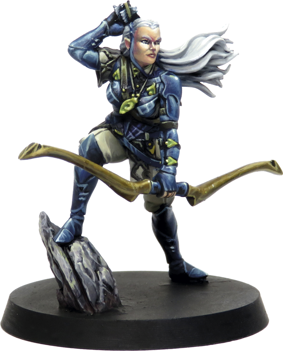 Lunah Elven Ranger - Lunah Elven Ranger Aristeia (1461x1542), Png Download