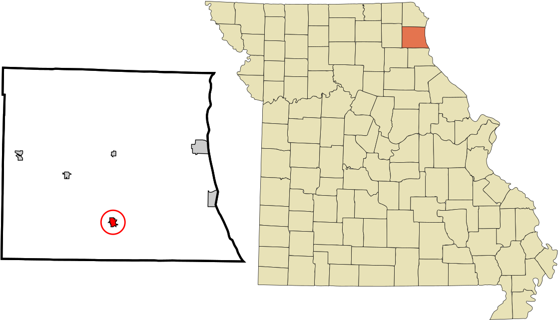 Ebbing Missouri On A Map (1200x706), Png Download