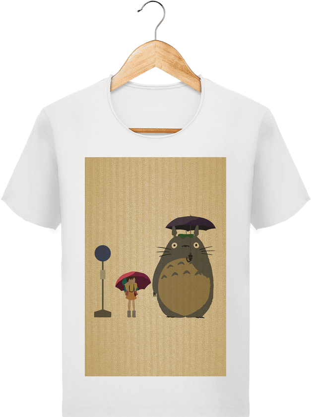 T-shirt Homme Stanley Imagines Vintage Totoro Flat - Cartoon (690x850), Png Download
