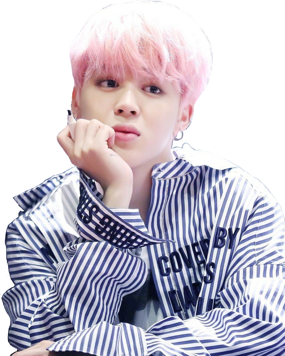 Collection Of Free Jimin Drawing Baby Download On Png - Jimin Pink Hair Png (998x1246), Png Download