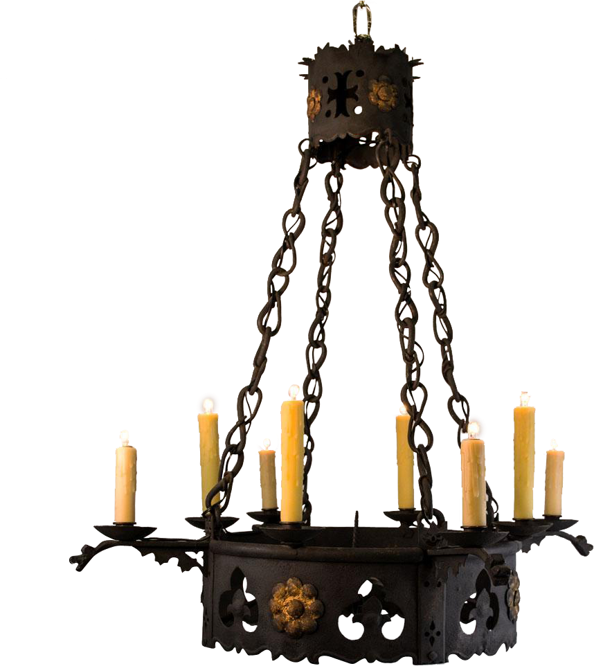 Gothic Candles Png Candelabra - Gothic Chandelier Transparent Background (961x961), Png Download