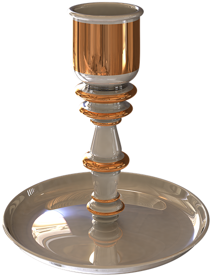 Candlestick, Porcelain - Champagne Stemware (640x640), Png Download