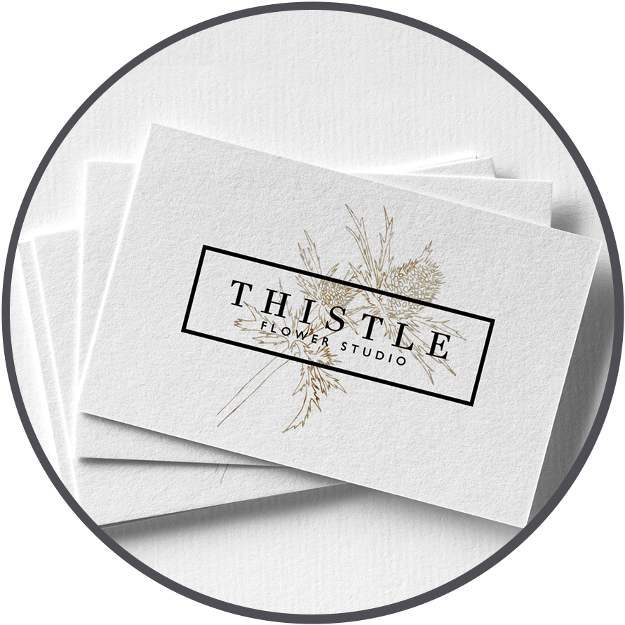 Simple Stylish Business Card Design - Circle (1000x1000), Png Download