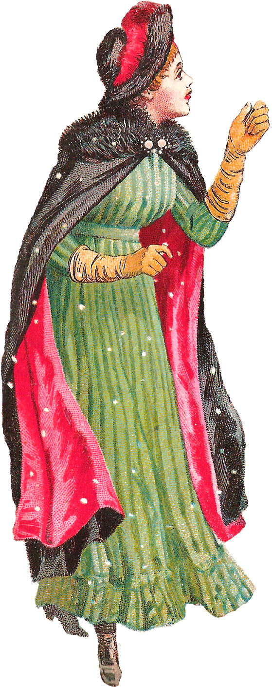 Antique Fashion Clip Art - Illustration (725x1600), Png Download