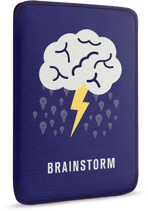 Dailyobjects Brainstorm Real Leather Sleeve Case Cover - Social Puns (900x900), Png Download