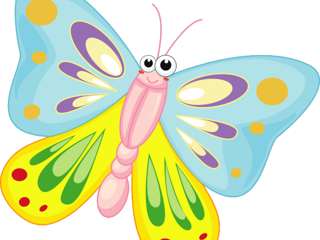 Butterfly Cliparts - Cartoon Transparent Butterfly Png (640x480), Png Download