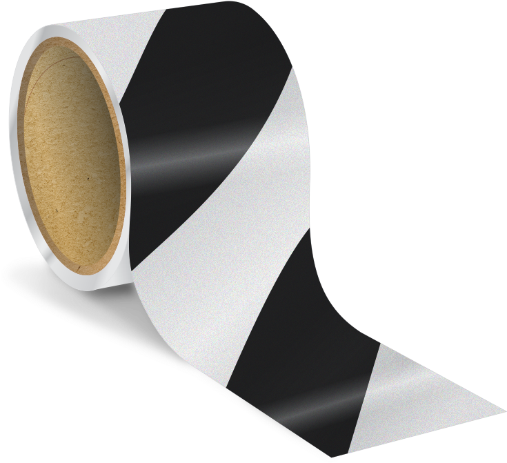 3 Inch Striped Reflective Floor Marking Tape - Paper (800x800), Png Download