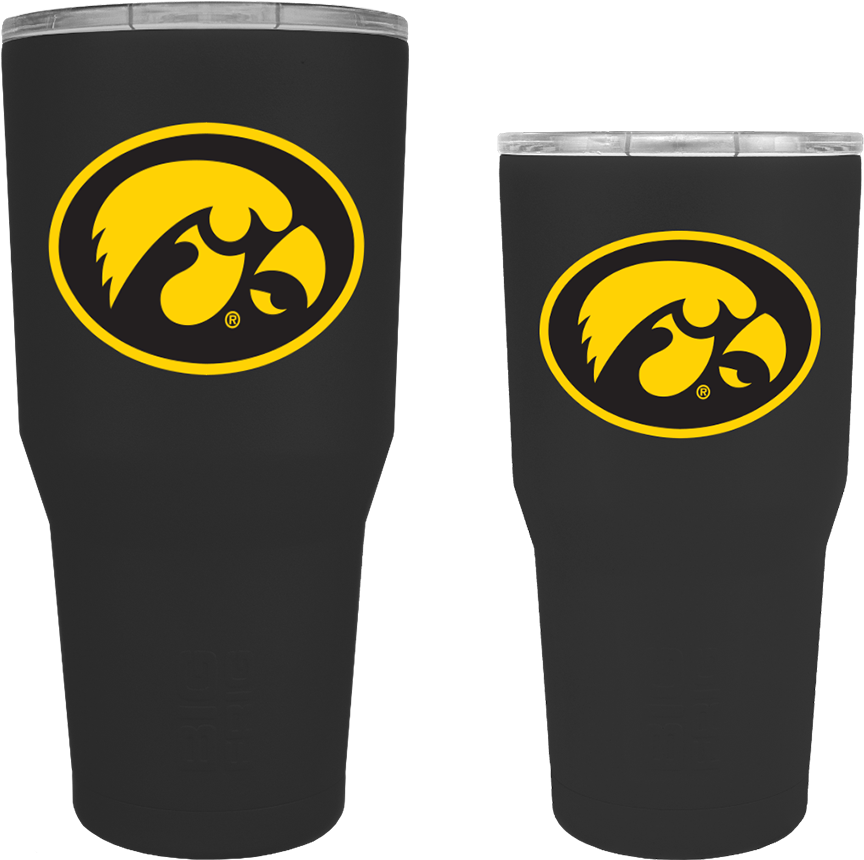 Iowa Hawkeyes Tigerhawk Oval Tumbler - Iowa Hawkeyes (1000x1000), Png Download