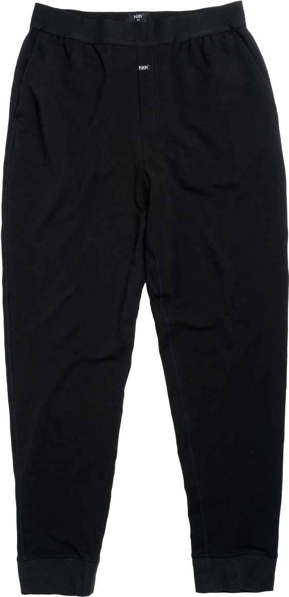 Black Lounge Pants In Pima Cotton - Mens Supernova Short Running Tights Black (850x1275), Png Download