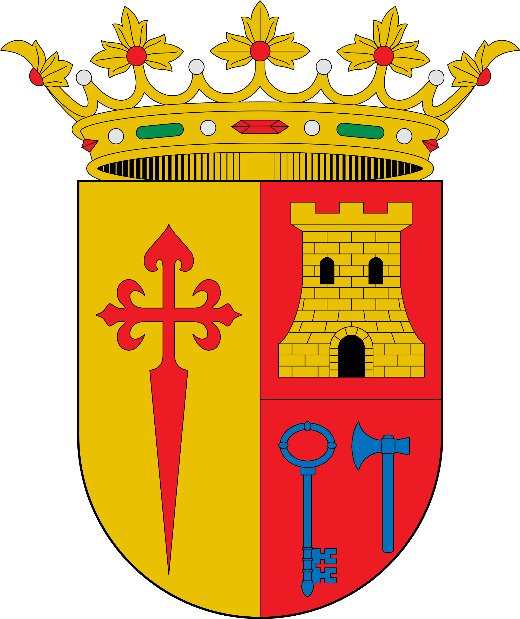 Open - Escudo Villanueva De Las Torres (2000x2394), Png Download