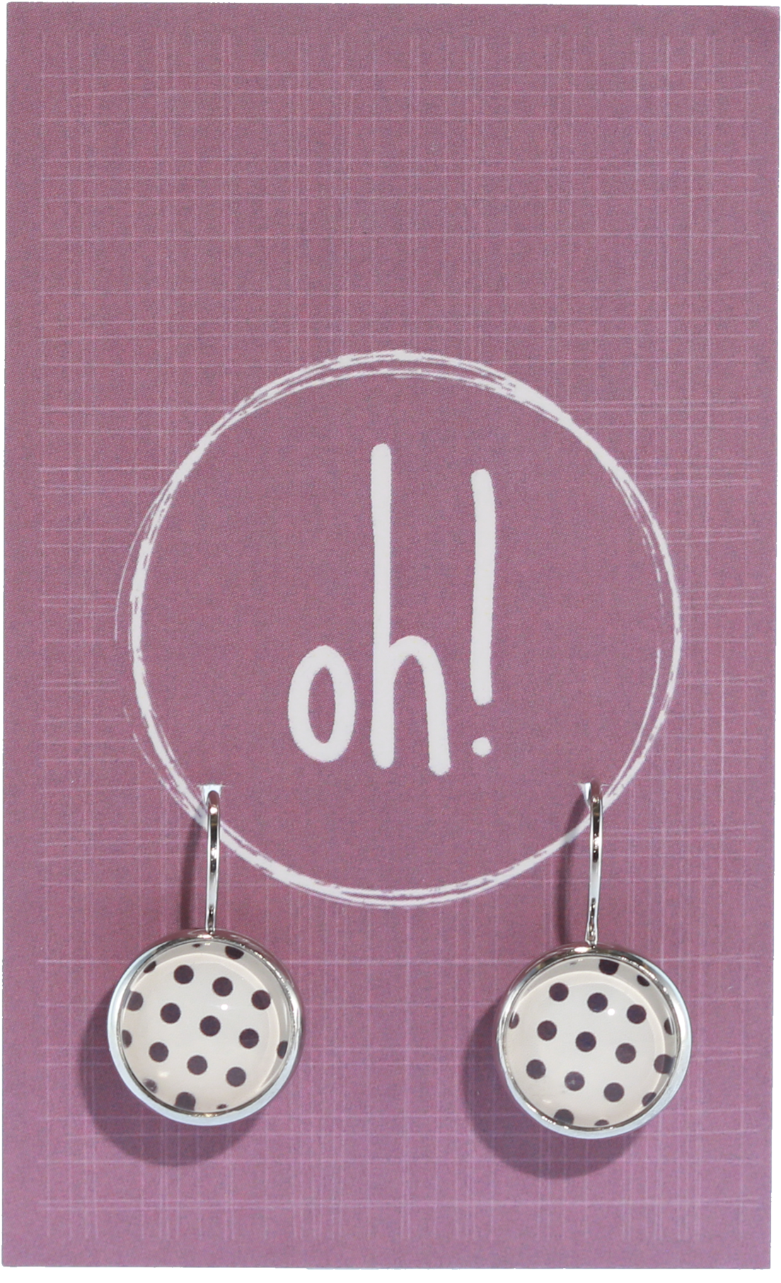 Black On White Polka Dot Earrings - Earring (2048x2048), Png Download