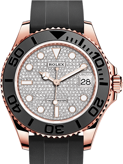 Rolex Yacht Master Everose Gold M268655 - Rolex Yacht Master 37 (840x550), Png Download