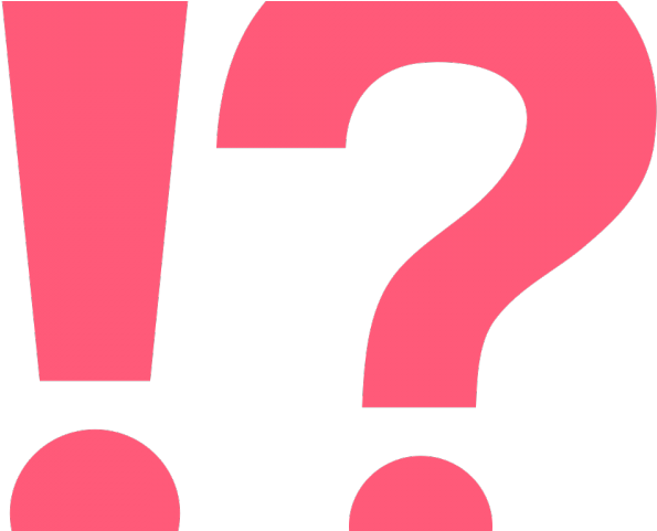 Pink Clipart Exclamation Mark - Exclamation Question Mark Png (640x480), Png Download