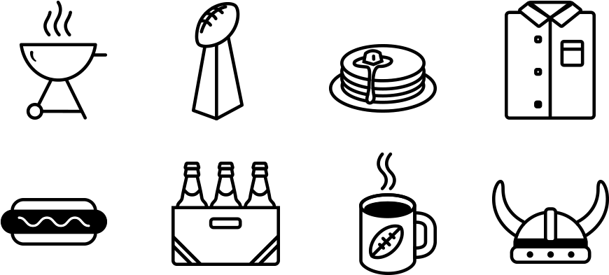 And Photographic Branding Tools, Including An Extensive - Good Morning Football Icon (2152x480), Png Download