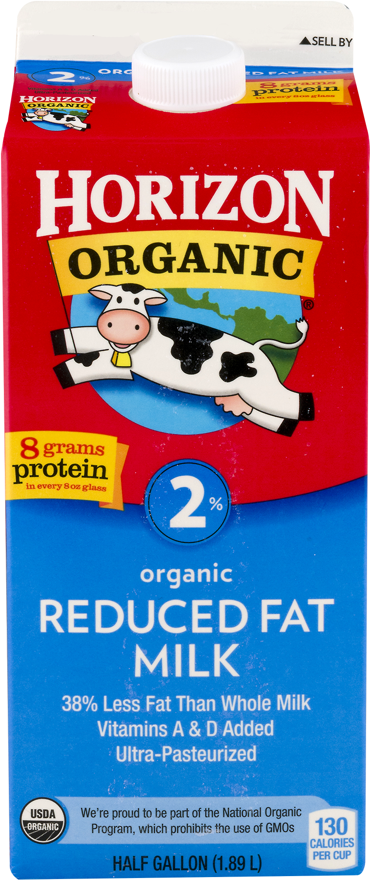 Horizon Organic 2% Reduced Fat Milk, (1800x1800), Png Download