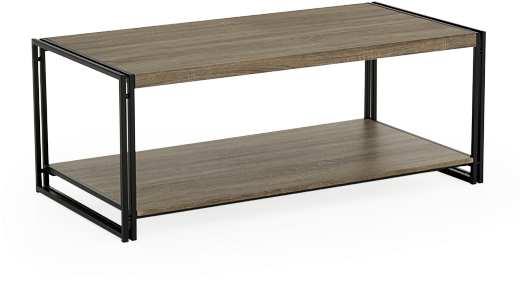 Image For Wood And Metal Coffee Table From Economax - Coffee Table (519x804), Png Download