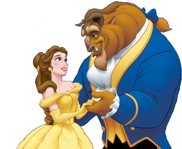 Bela E A Fera Em Png - Beauty And The Beast Dancing Cartoon (700x525), Png Download