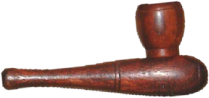 Small Wooden Pipe - Rubber Stamp (778x661), Png Download