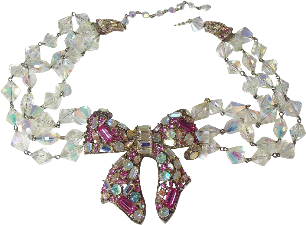 Thelma Deutsch Aurora Borealis Bow Necklace - Bracelet (1011x1011), Png Download