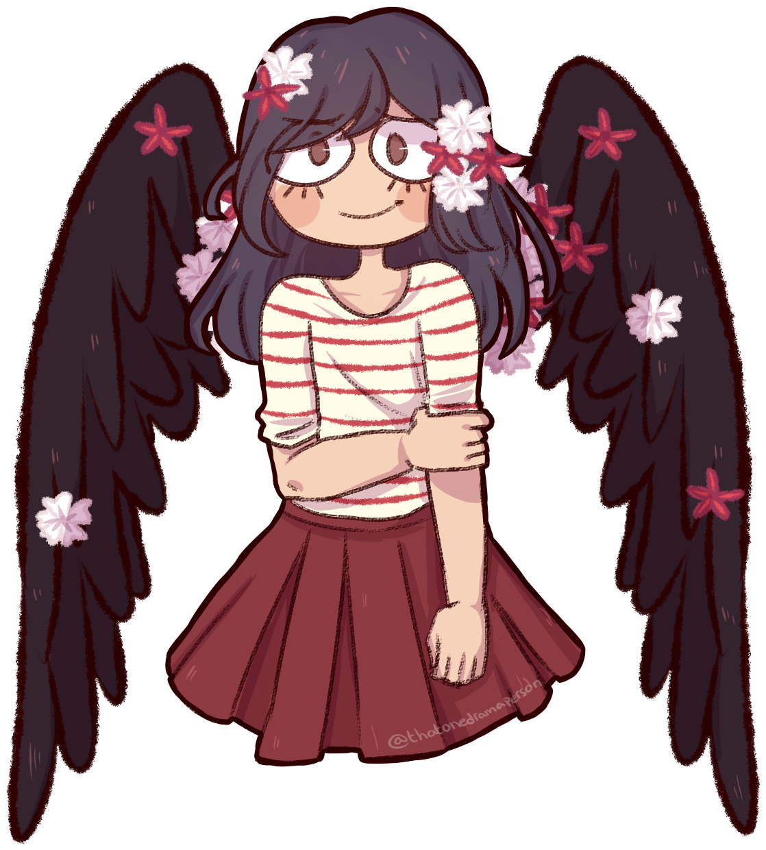 Tumblr Transparent Girl Angel Wings Png Tumblr Transparent - Cartoon (1200x1314), Png Download