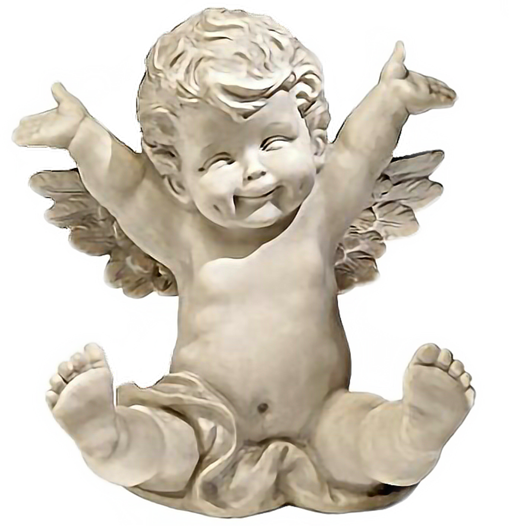 #angel #baby Fuzz #statue #cherub #angels #angelstatue - Bebek Heykelleri (1024x1057), Png Download