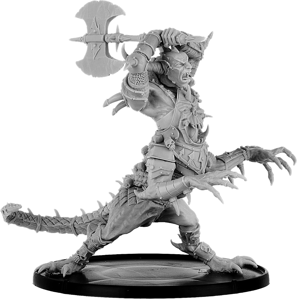 Kholukk, Ogre Drake Of The Grimwald With Unhelmed Head - Ogre (992x1000), Png Download