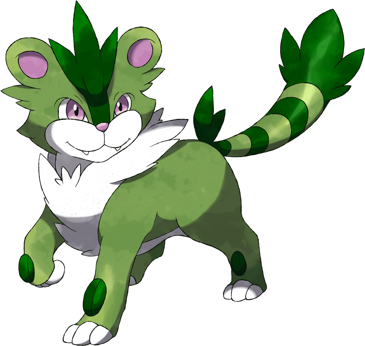 002tiglade - Fakemon Starters Grass Tiger (1280x1280), Png Download
