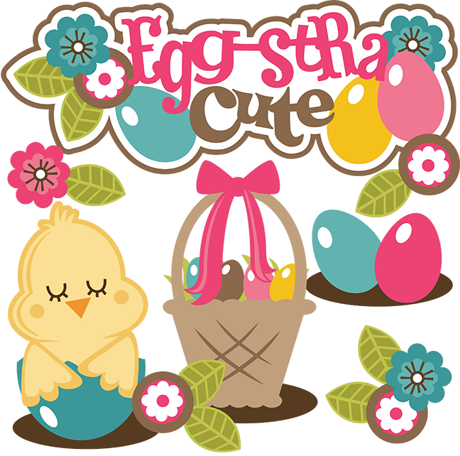 Egg-stra Cute Svg Collection For Scrapbooking Easter (648x642), Png Download
